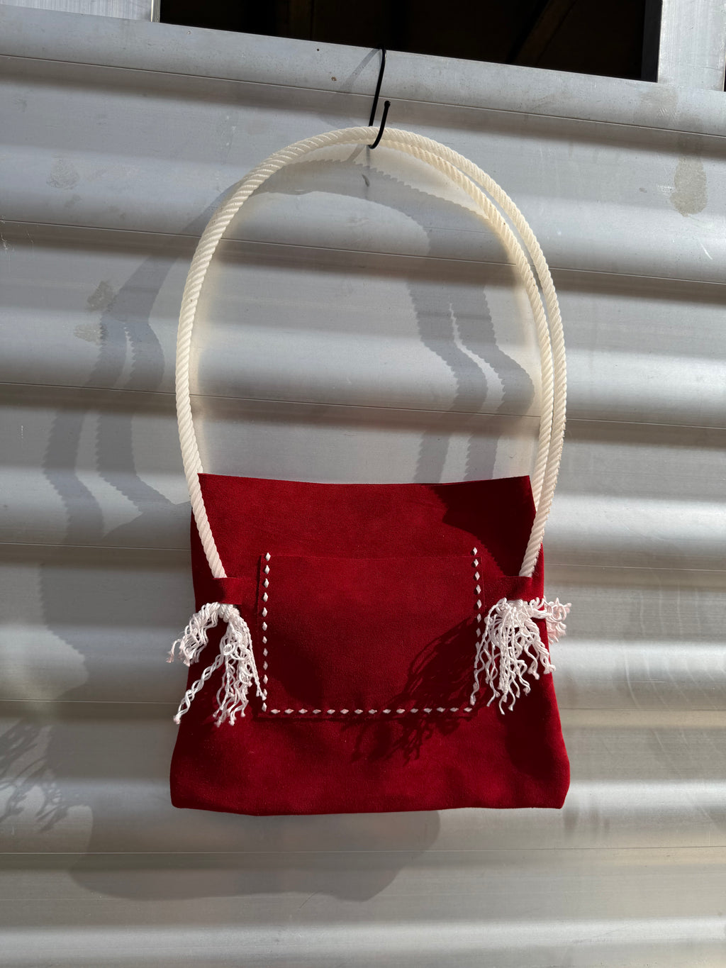 Red Buck Stitch Tote