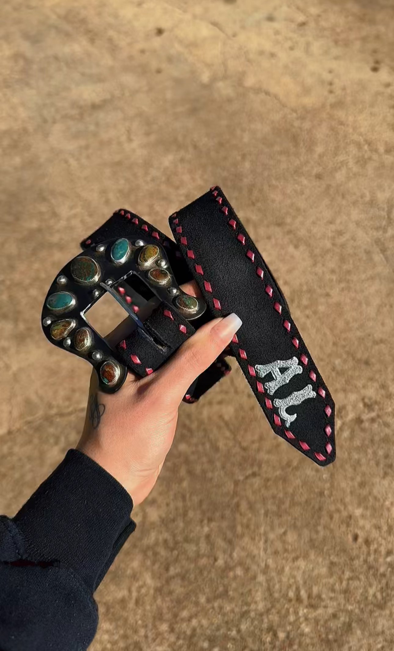 Dyed Roughout Belt